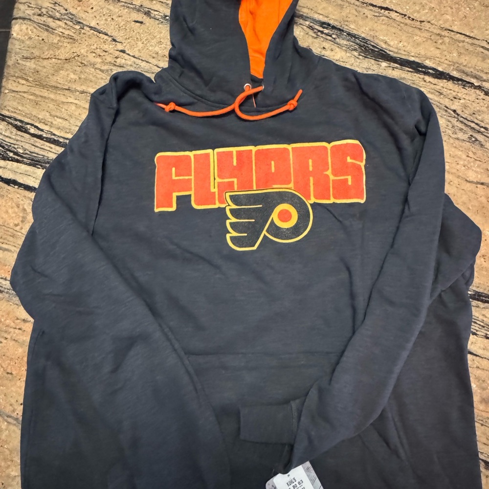 NWT Fanatics Charcoal Flyers Hoodie